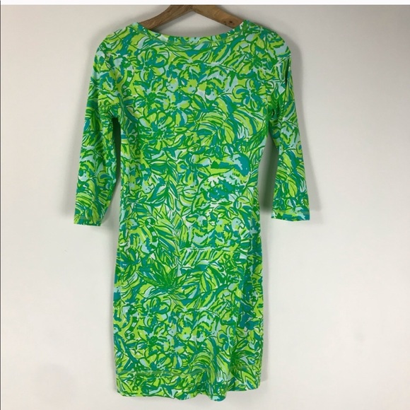 Lilly Pulitzer Palmetto Dress Green Parrot Sz S - Picture 7 of 8